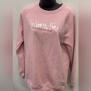 NWT The North Face Women Pink Crew Sweatshirt Size M MSRP $55